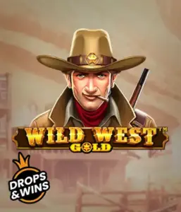  Meet the daring sheriff of "Wild West Gold," a popular slot game by Pragmatic Play. The graphic depicts a confident sheriff with a golden star badge, framed by a dusty Old West town backdrop. The game's title is boldly featured in a rustic font, accentuating the theme of adventure and law enforcement in the wild frontier. 